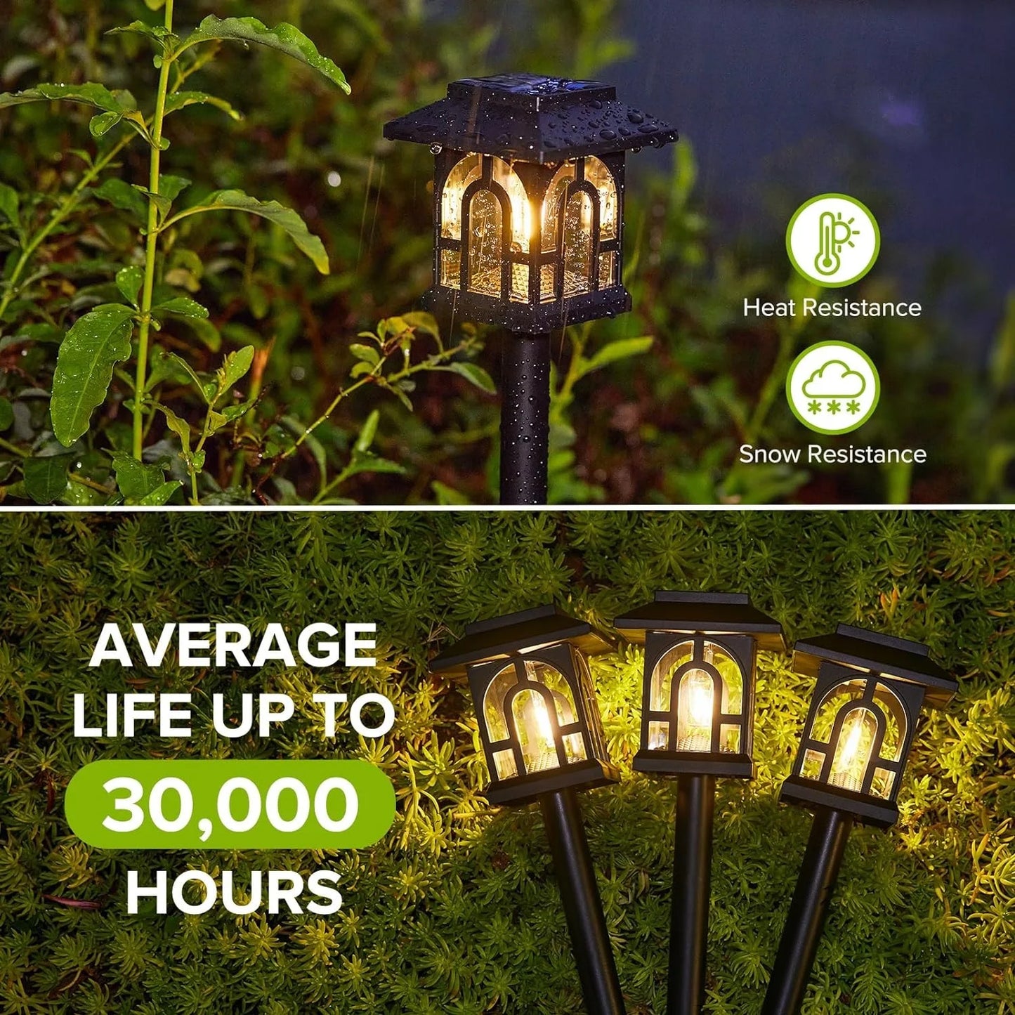 6/10 Pack Solar Pathway Lights, Auto On/Off
