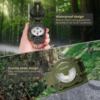 Load image into Gallery viewer, Professional Military Compass, 3000 Gauss, Waterproof with Carry Bag for Navigation, Hiking, Camping, Hunting.