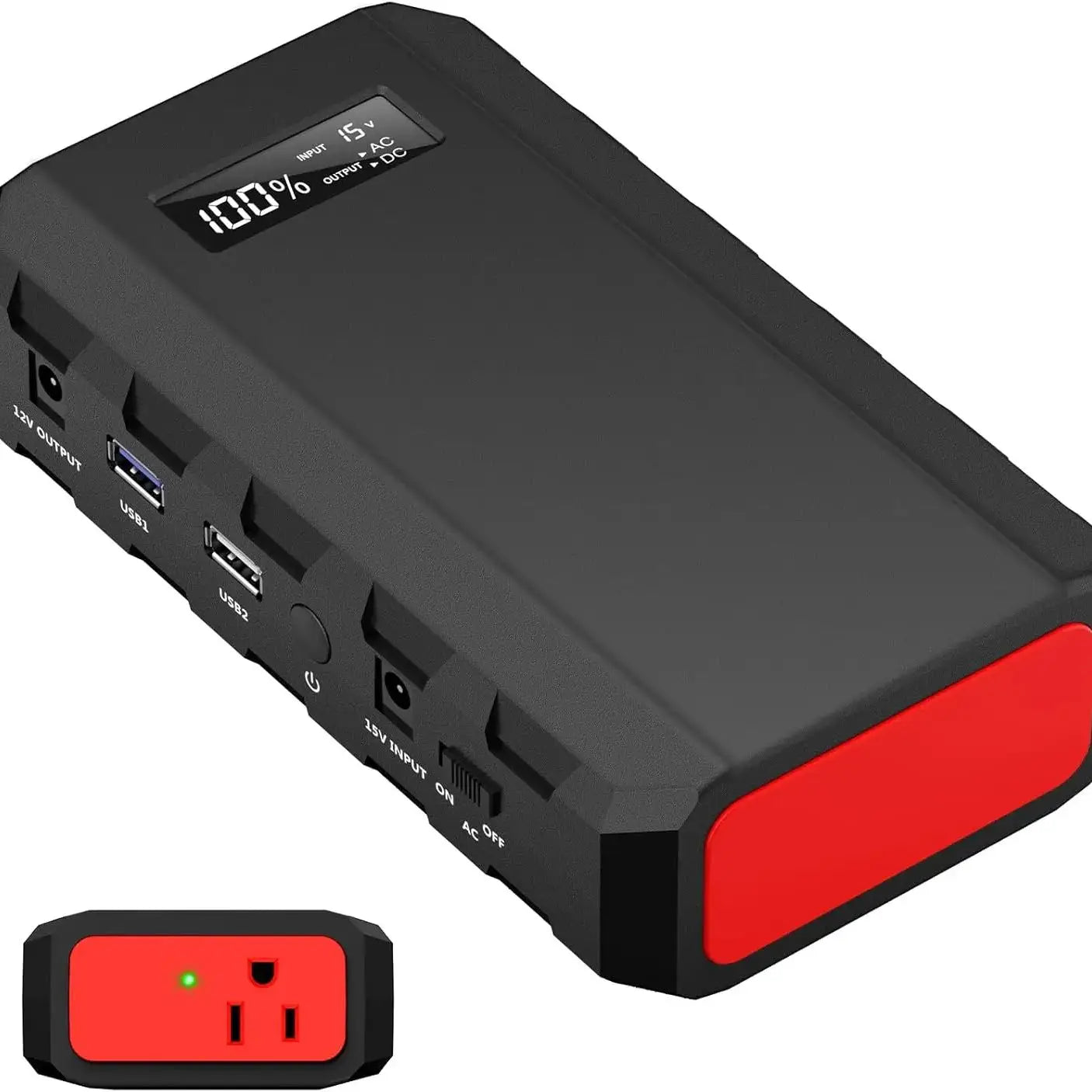 88Wh Portable Power Station 24000mAh110V/65W Power Bank Battery Charger AC, DC, USB QC3.0 for Home, Camping, Emergency