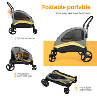 Load image into Gallery viewer, Dog Stroller Ultra-large 4 Wheels, Foldable, Load Up To 121 lbs