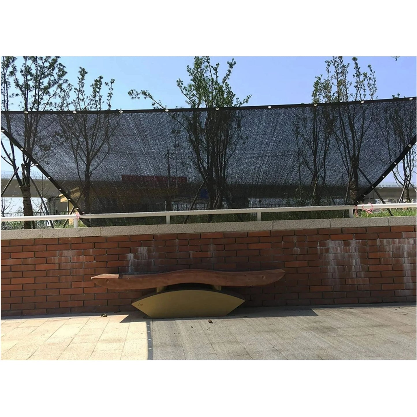 90% Black Shade Cloth with Grommets, Two Sizes, Cover from Sun for Plants, Vegetables, Greenhouse, Pergola, Barn, Kennel