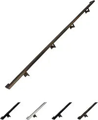 Load image into Gallery viewer, Contemporary Aluminum Complete Handrail, Brackets Included, Powder Coated Finish