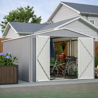 Load image into Gallery viewer, 10 X 12 FT Large Metal Utility Shed with Floor Frame