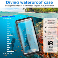 Load image into Gallery viewer, IP68 Waterproof Phone Case For iPhone 16 15 14 13 12 11 Pro Max Samsung S25 S24 Universal Self-Check Underwater Diving Airbag
