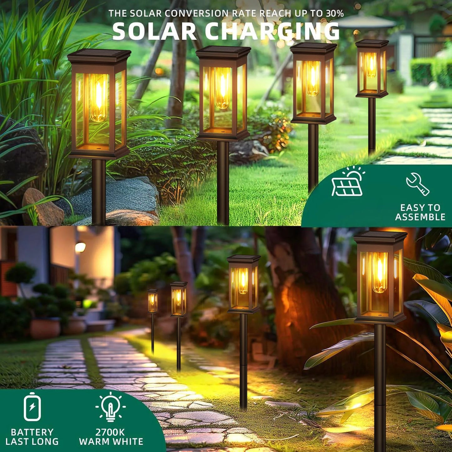 2 Pack and 6 Pack Solar Lights