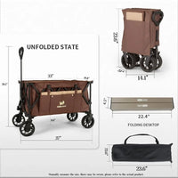 Load image into Gallery viewer, Heavy Duty Folding, Collapsible, Utility Wagon with Table and Side Pocket