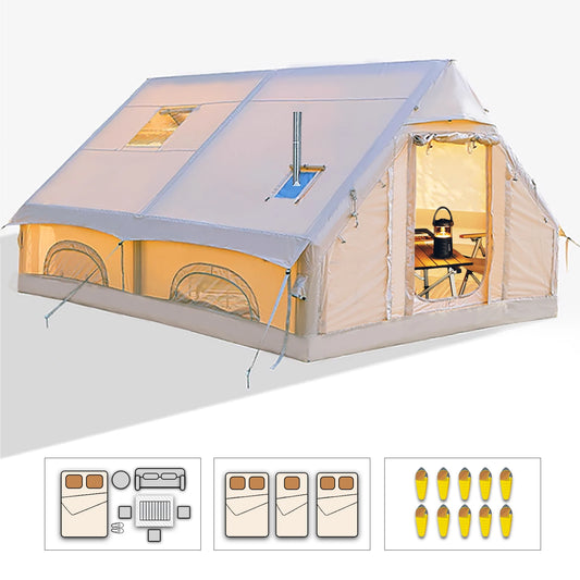 Large Inflatable Camping Tent with Hand Pump