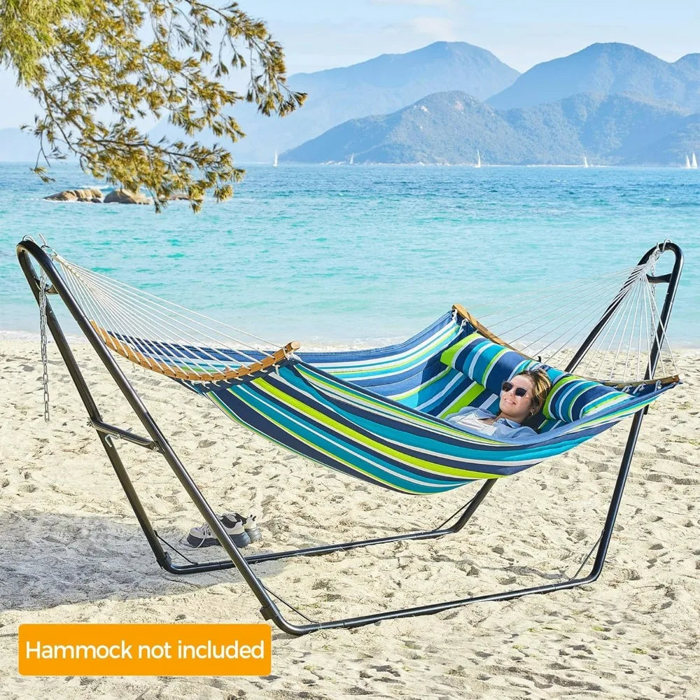 Universal Hammock Stand, Heavy-Duty, Double-Pipe Steel Hammock Stand for 9-14.5 Ft Hammocks, 475 Lb Capacity