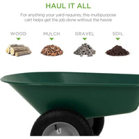 Load image into Gallery viewer, Dual-Wheel Home Utility Wheelbarrow w/Built-in Stand