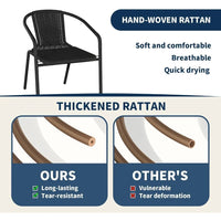 Load image into Gallery viewer, Dining Chairs Set of 6, Rattan Patio Chairs Wicker, Stackable Indoor-Outdoor Chair, Bistro, Deck, Yard, Porch, Restaurant