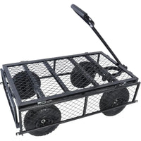 Load image into Gallery viewer, Steel Utility Cart with Detachable mesh Side Plates on All Sides, Suitable for Garden Farm Warehouse, etc.