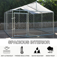 Load image into Gallery viewer, 7.5 x 7.5 ft Heavy Duty Outdoor Dog Kennel with Large Shade Tarp