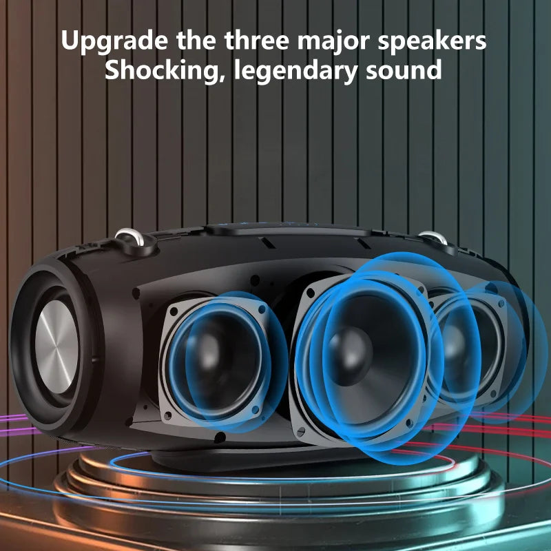 Wireless Speaker With Shoulder Strap, Waterproof, Portable Speaker with Loud Stereo and Booming Bass, 40H Playtime