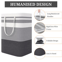 Load image into Gallery viewer, 2-Piece Large Laundry Basket Set with Extended Handles