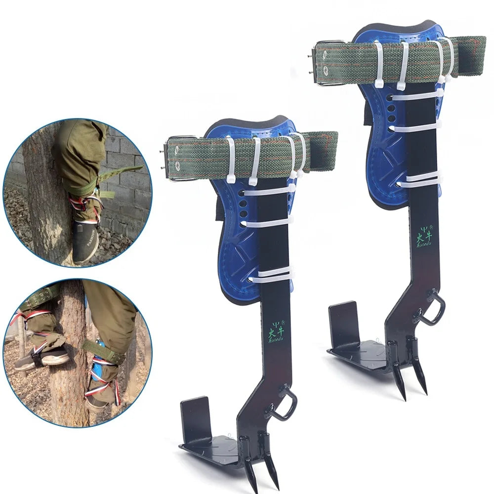 Tree Climbing Spike Set with Safety Belt, Load 100kg for Climbing, Logging, Picking, Hunting and More