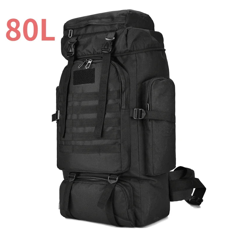 80L/100L Large Mountaineering Tactical Backpack, Hiking, Camping, Travel