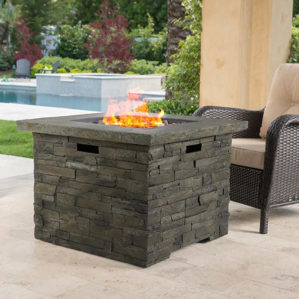 35" SQUARE MGO FIRE PIT - 40000 BTU