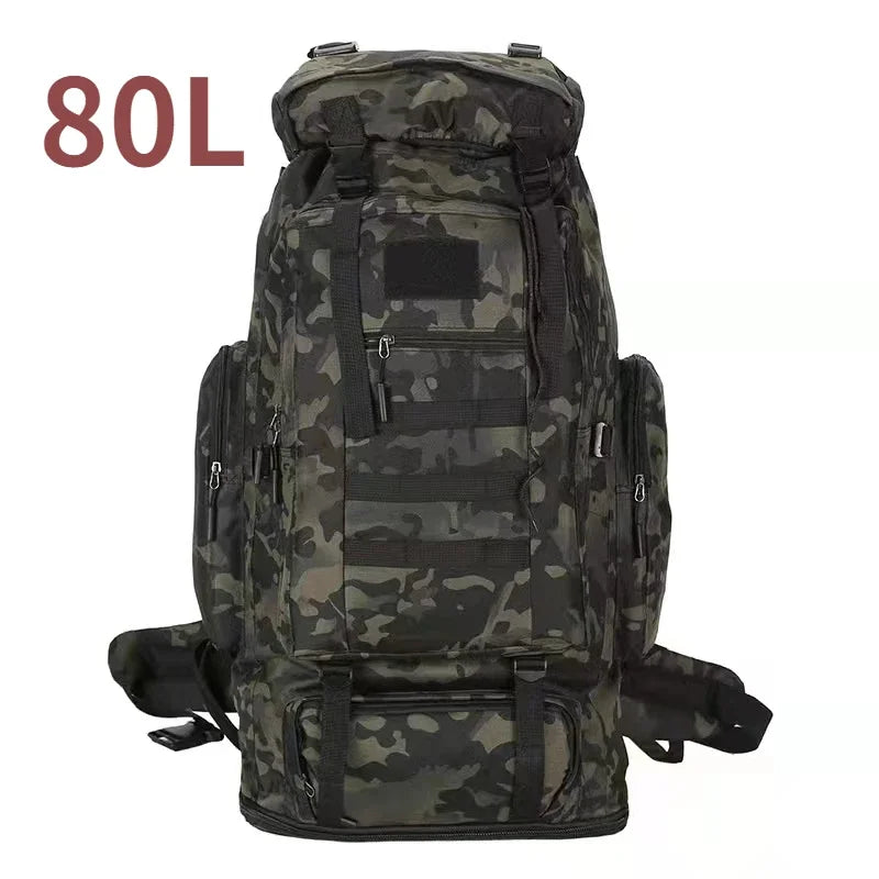 80L/100L Large Mountaineering Tactical Backpack, Hiking, Camping, Travel