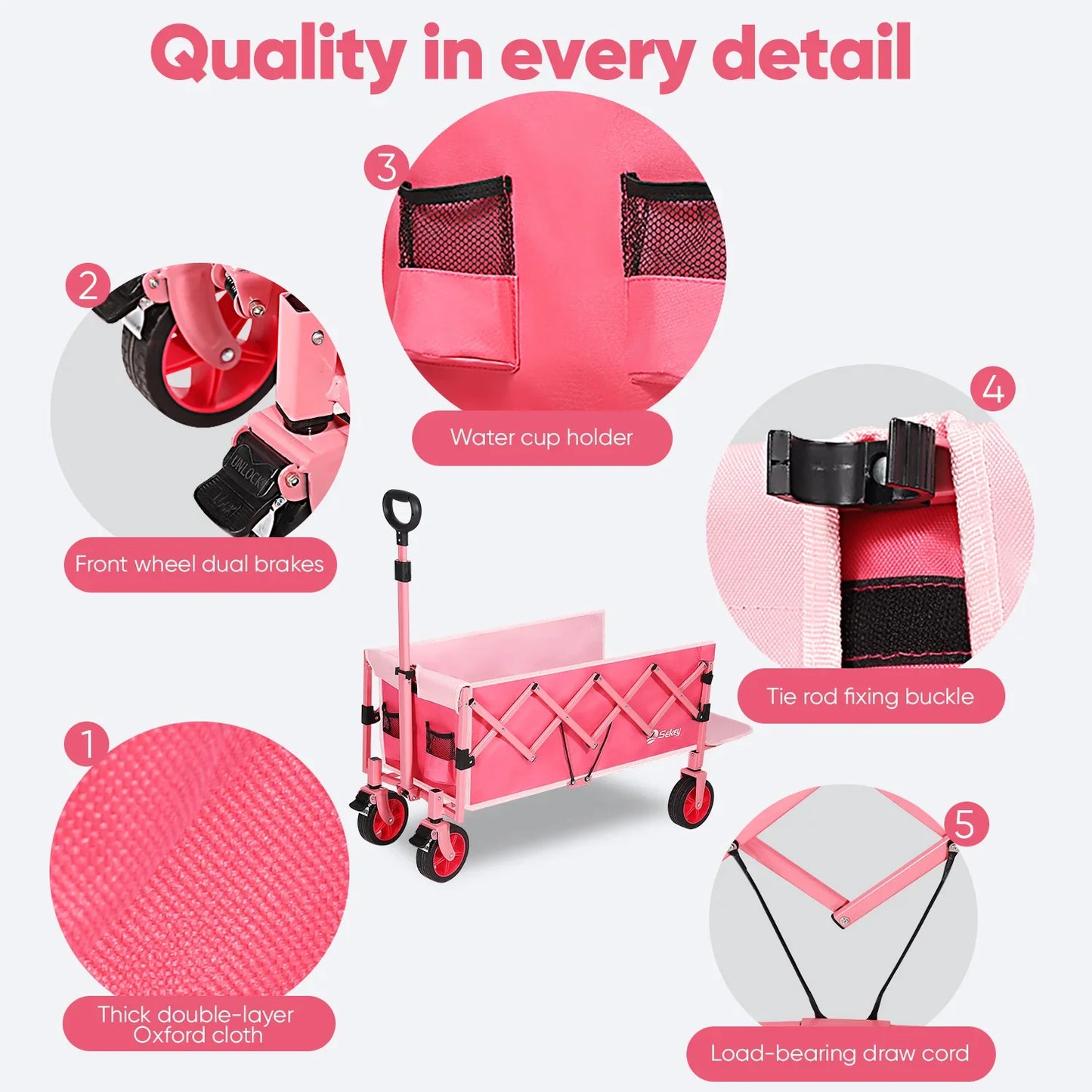 Collapsible Wagon with 52" Extender