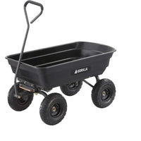 Load image into Gallery viewer, Heavy Duty Poly Utility Dump Wagon/Garden Cart w/Pneumatic Tires, 4 Cu Ft - 600 lb Capacity Wheelbarrow