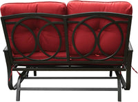 Load image into Gallery viewer, Glider Bench - Outdoor Rocking Loveseat with Sturdy Frame and Cushioned Seats