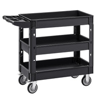 Load image into Gallery viewer, Utility Service Cart Dolly with 360° Swivel Wheels, Ergonomic Storage Handle for Warehouse/Garage/Cleaning