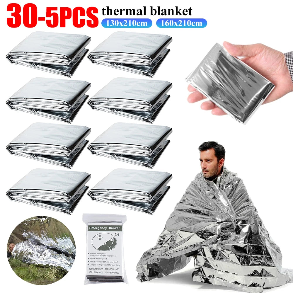 30 PC Emergency Rescue, Camping, Survival, Military, Rescue Blankets﻿