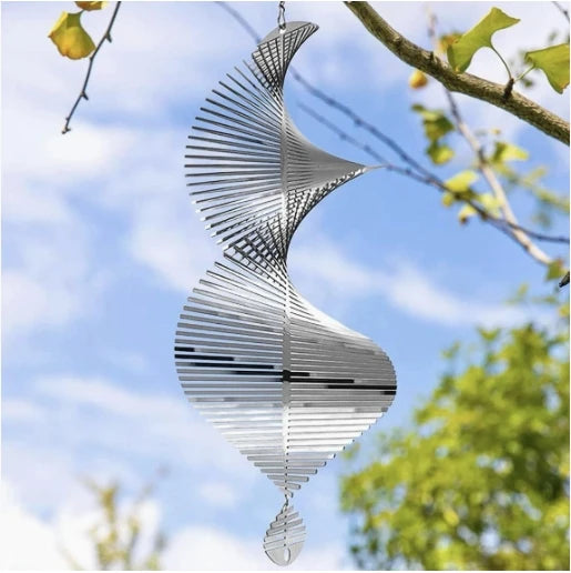 Metal Spiral Wind Chime Tornado Rotation 3D