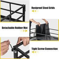 Load image into Gallery viewer, 1200 lbs Capacity Heavy Duty Utility Cart with Rotating Handle, Removable Sides &amp; 13" Wheels