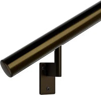 Load image into Gallery viewer, 17 ft Flush ADA Compliant Handrail Kit - Complete Indoor/Outdoor Handrail for Stairs - 1.6" Round Anodized Aluminum Rail