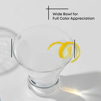 Load image into Gallery viewer, Stemless Martini Glasses, Set of 4, 8.5 oz Glasses for Cocktail and Margarita, Bar Glass Cups, Glass Dessert Cups