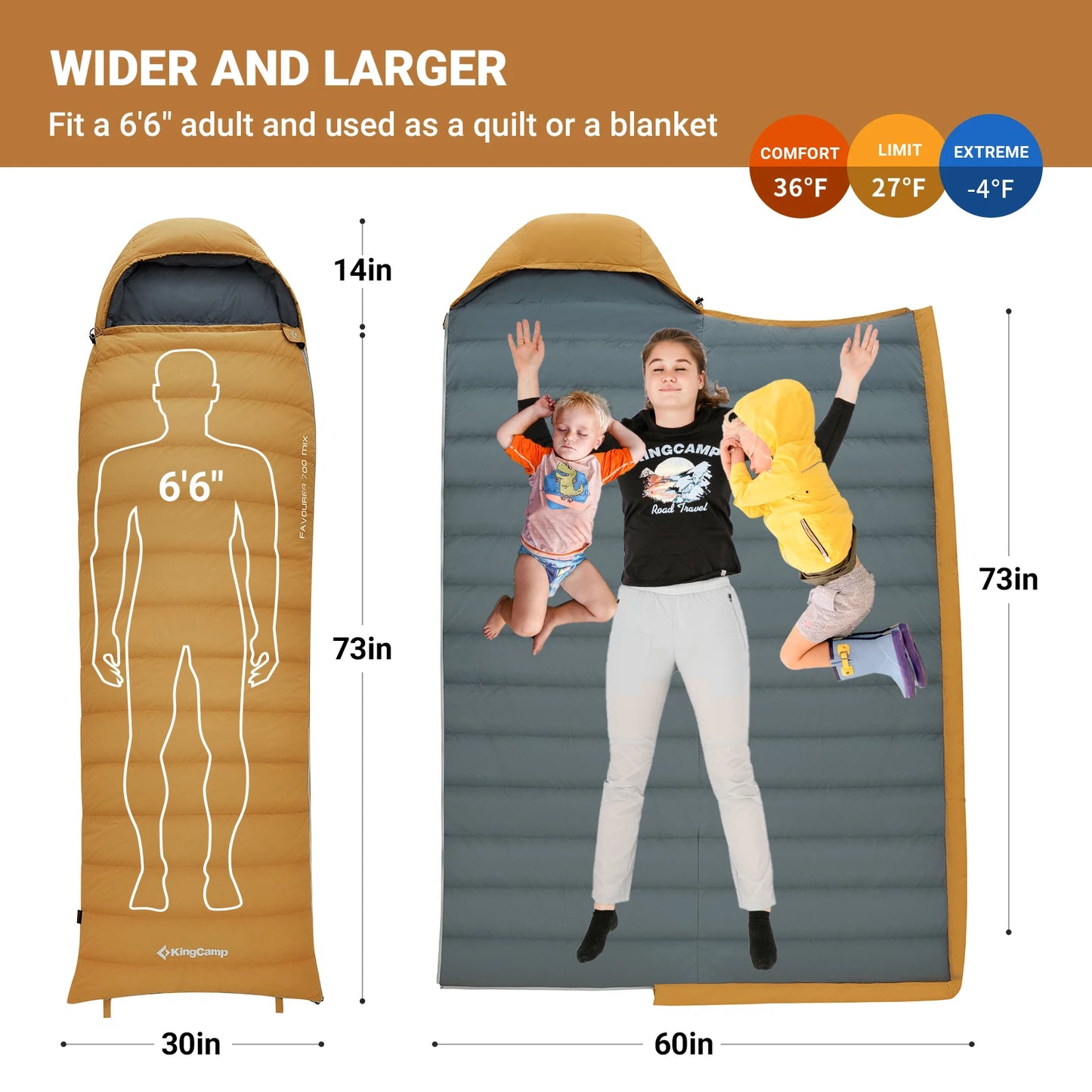 Envelope Style Sleeping Bag, Lightweight Camping Essentials Gear Accessories