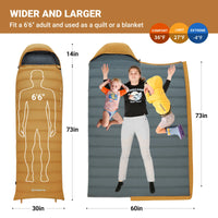 Load image into Gallery viewer, Envelope Style Sleeping Bag, Lightweight Camping Essentials Gear Accessories