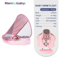 Load image into Gallery viewer, Baby Float with Sunshade Canopy and Crotch Strap