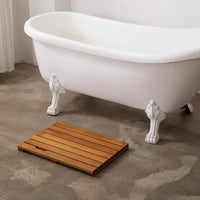Load image into Gallery viewer, Solid Teak Wood Bathroom Shower Mat