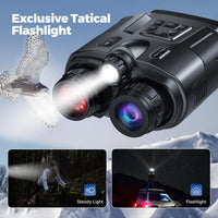Load image into Gallery viewer, 4K Infrared Night Vision Binoculars, 3 inch Screen, 8X Digital Zoom With Tactical Light, 5000mAh Rechargeable