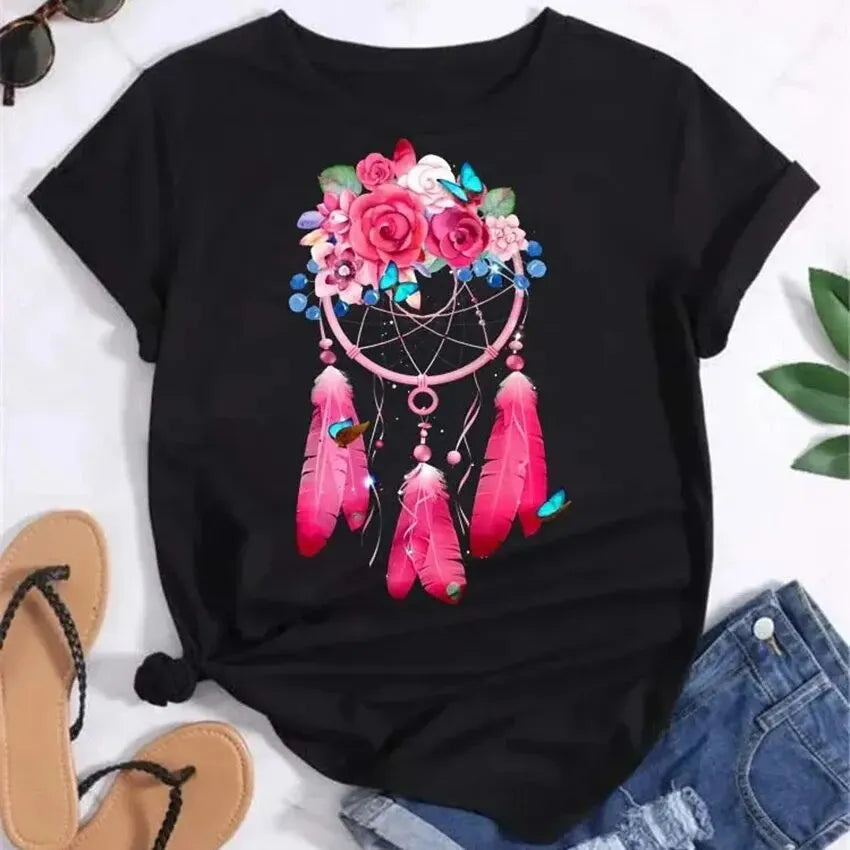 Feather Dreamcatcher Women's Fashion T Shirt