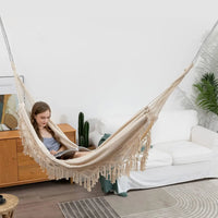 Load image into Gallery viewer, Macrame Hammock, Tie Ropes and Drawstring Bag Included