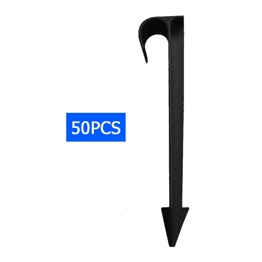 50pcs Hose Anchors Fixed Stakes for PE Tubing Holder Pipe for Lawn Garden Tent