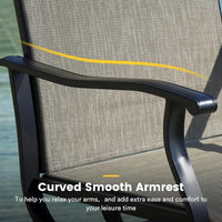 Load image into Gallery viewer, Patio Dining Set for 6, 7 Pieces Includes 53" Round Patio Table with Umbrella Hole and 6 Outdoor Swivel Chairs