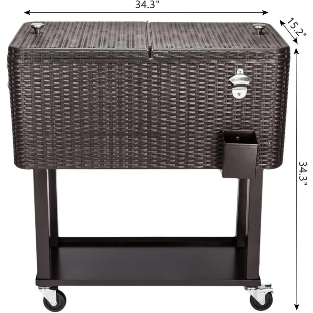 80 Qt Cooler with Wheels
