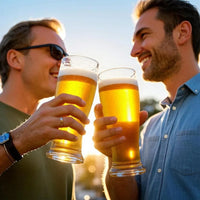 Load image into Gallery viewer, Set of 2 16 oz Pilsner Beer Pint Glasses for Serving Craft Wheat Beer, Classic Design Drinking Glassware, Ideal for Home Bar