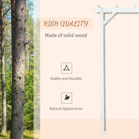 Load image into Gallery viewer, 7 ft Wood White Arched Trellis Arbor