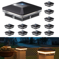 Load image into Gallery viewer, 6/12 Pack 4x4 Solar Fence Post Cap Lights, 40 LEDs 30 Lumens with 3 Modes
