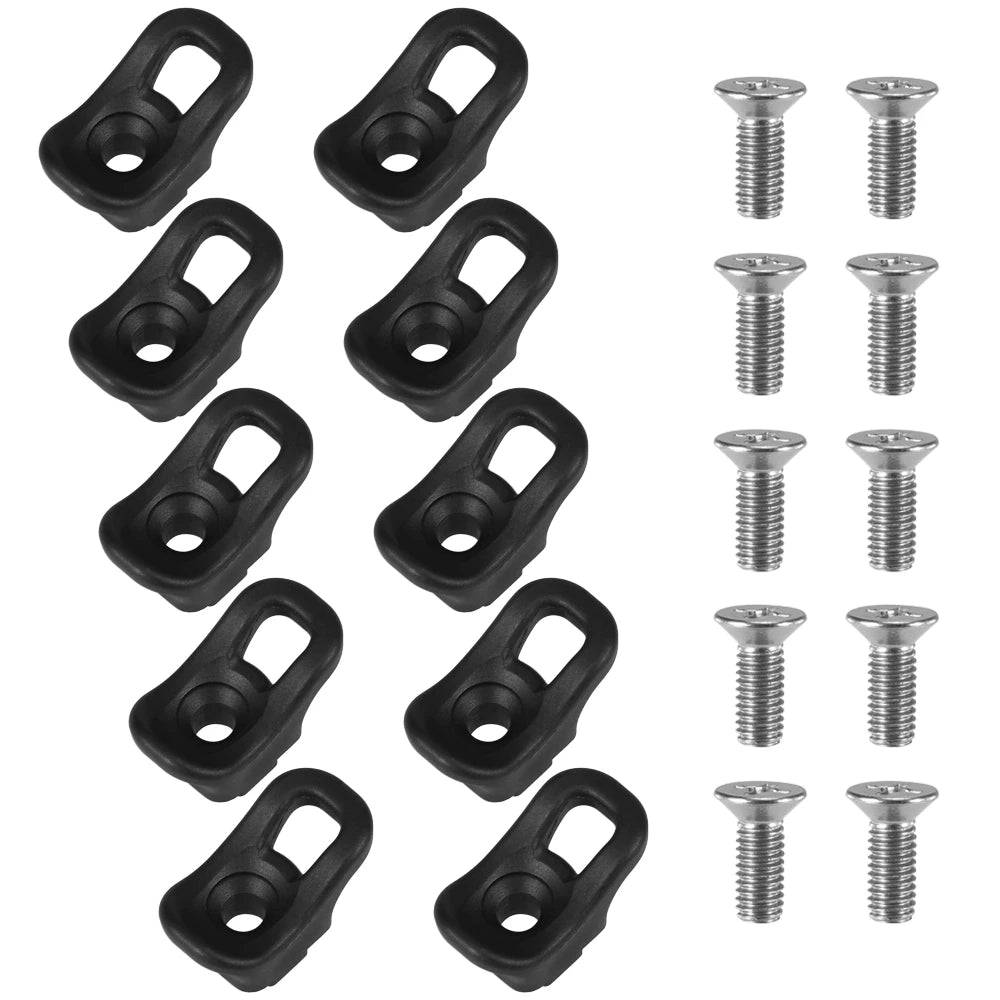 10 Pack Kayak Eyelet, Tie Down Loop Deck Fitting Bungee Cord Kit