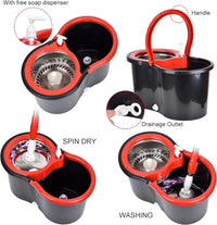 Load image into Gallery viewer, 360° Spin Mop Bucket Set with Wring System
