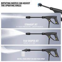 Load image into Gallery viewer, 1800W 1.6GPM Electric High Pressure Washer with 3-in-1 Nozzle, Adjustable Spray Gun for Garden/Driveway/Deck Cleaning and More