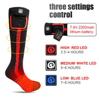 Load image into Gallery viewer, Heated Socks for Men and Women, Winter Rechargeable, Thermal Heated Foot Warmer, Camping, Hiking, Ski Sports, Snowmobile