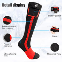 Load image into Gallery viewer, Heated Socks for Men and Women, Winter Rechargeable, Thermal Heated Foot Warmer, Camping, Hiking, Ski Sports, Snowmobile
