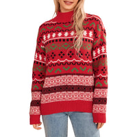 Load image into Gallery viewer, Women Christmas Sweater with Round Neck, Loose Fit